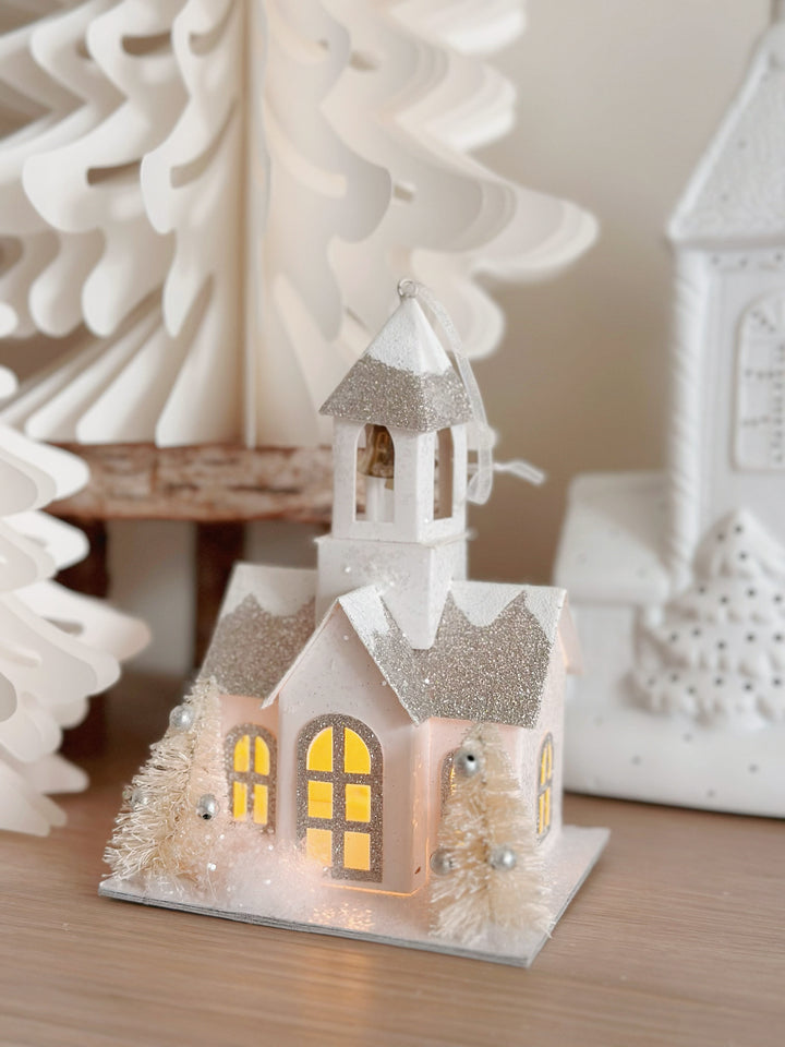 BellTower LuminaSnow LED Christmas Cottage