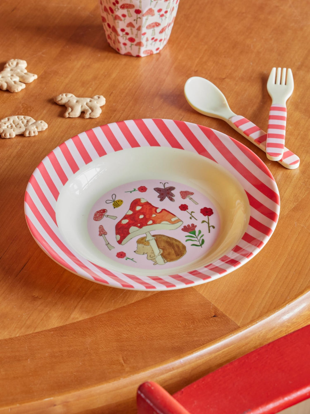 Happy Forest Kids Pasta Bowl - Pink