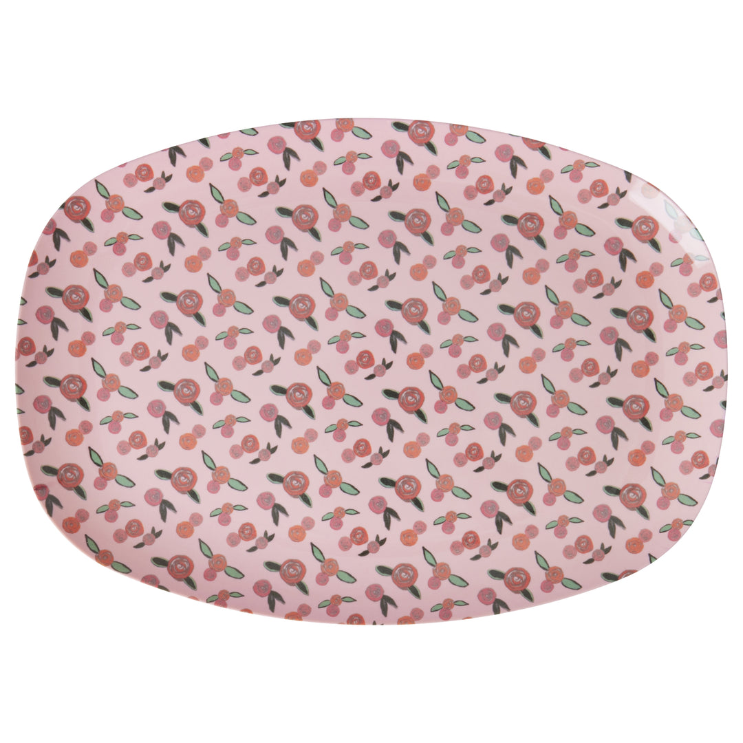 A Rose is a Rose Rectangular Melamine Plate