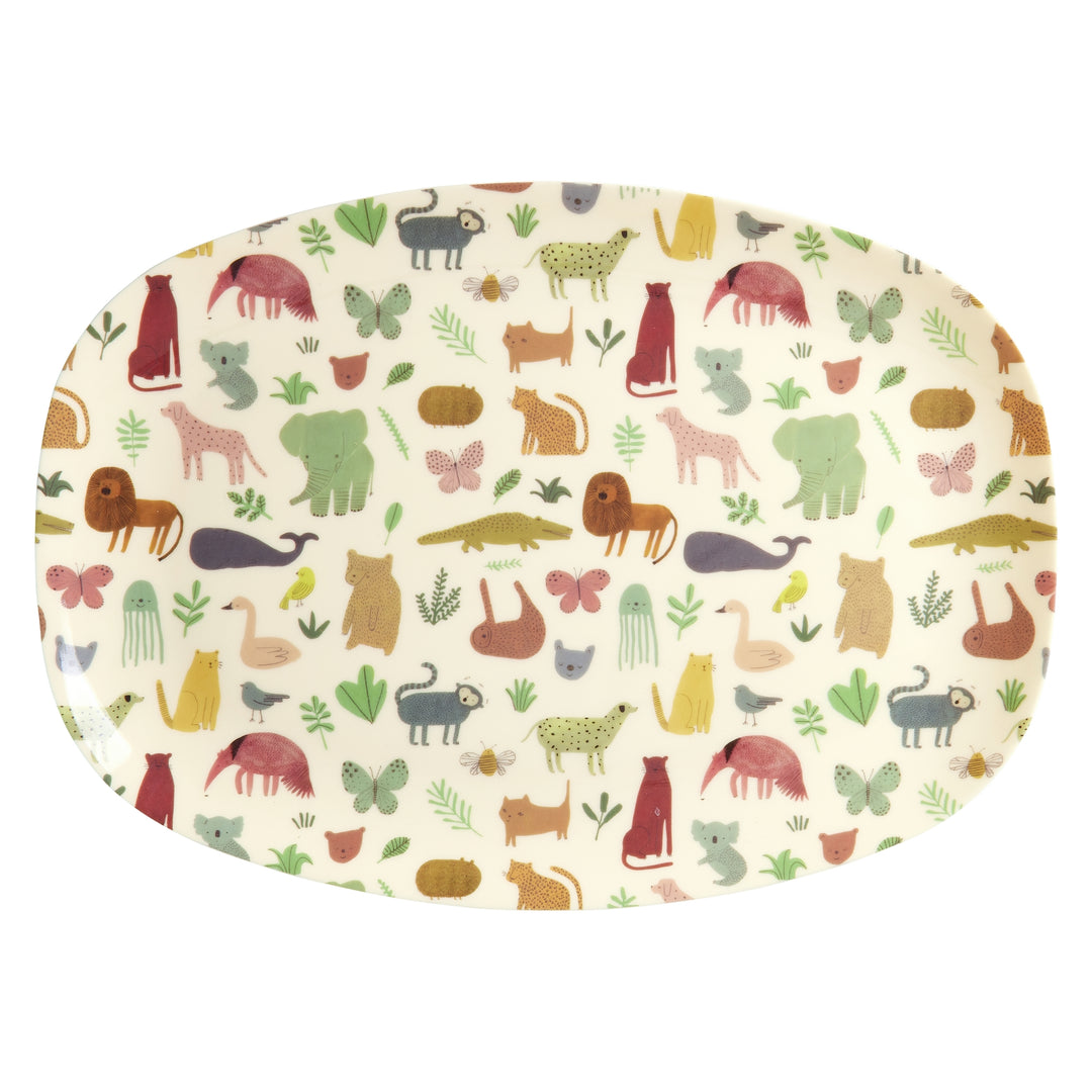 Sweet Jungle Rectangular Melamine Plate