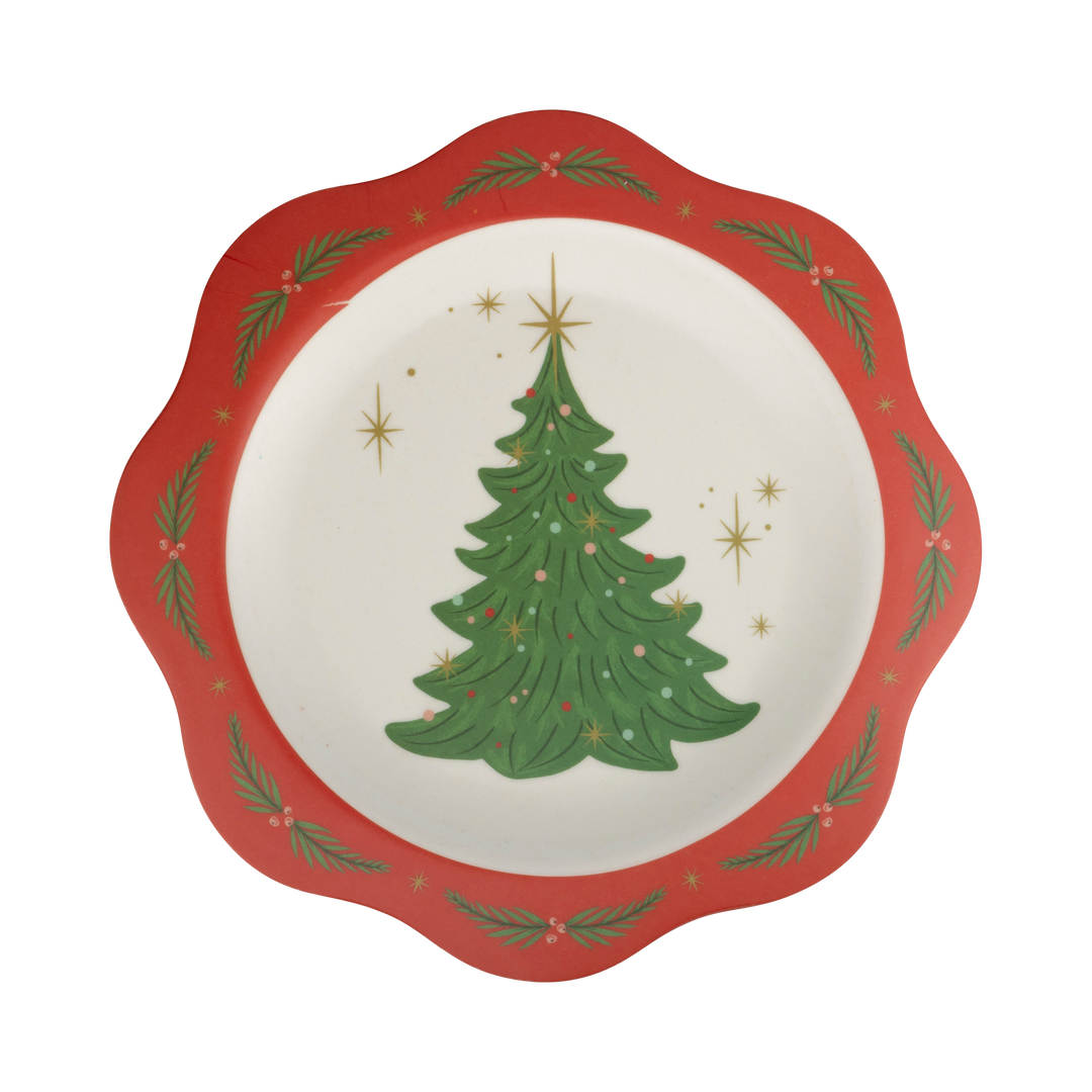 Nutcracker Bamboo Melamine Plate Set (set of 4)