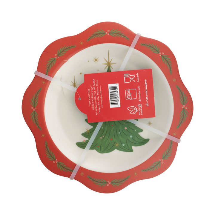 Nutcracker Bamboo Melamine Plate Set (set of 4)