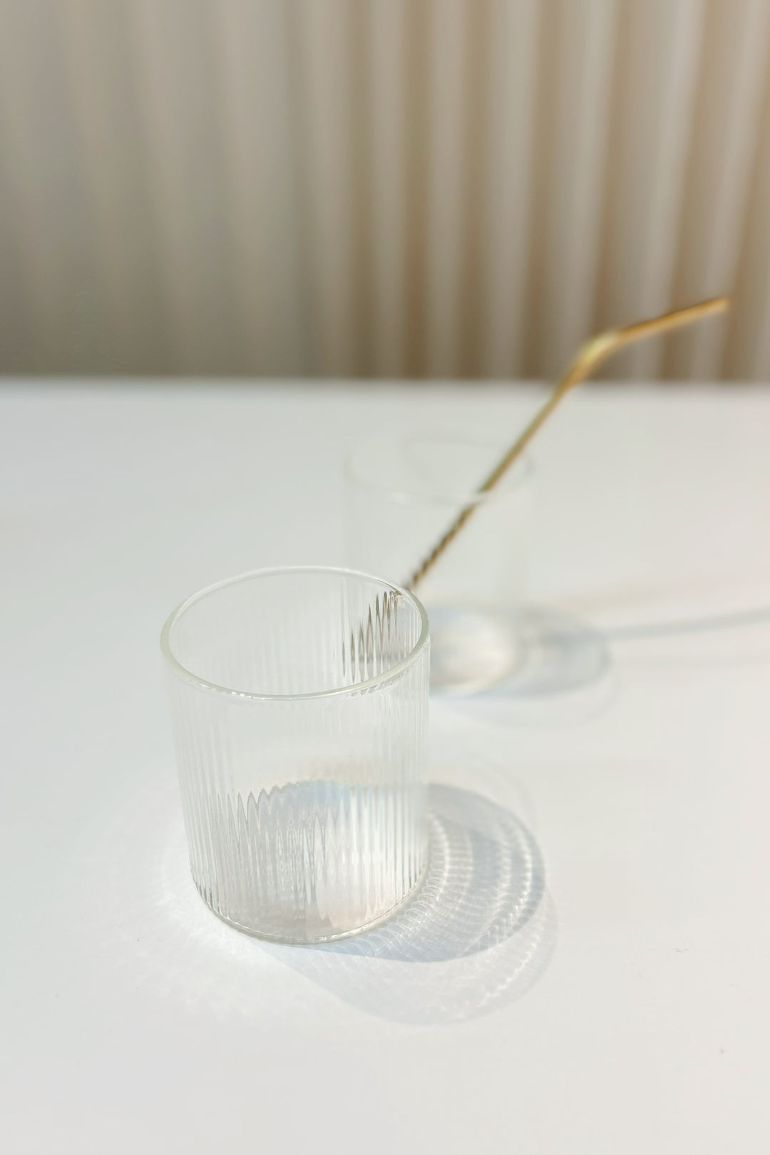 Simple Fluted Glass Cup