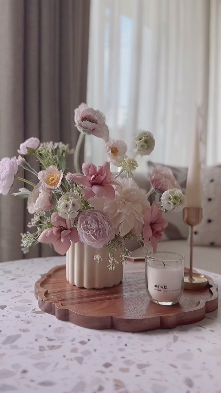 Pastel Blooms In The Pot (1-sided)