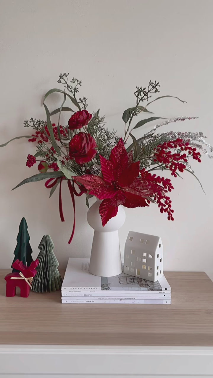 Crimson Elegance in Vase (front facing)