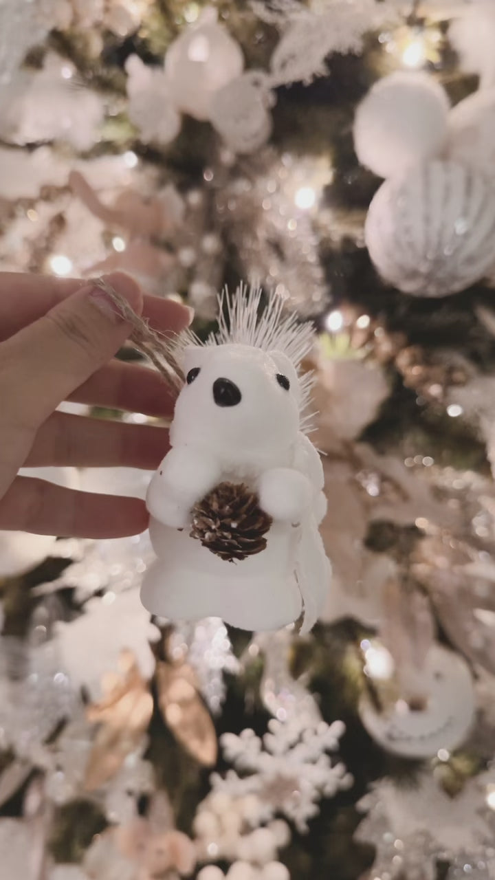 White squirrel ornament