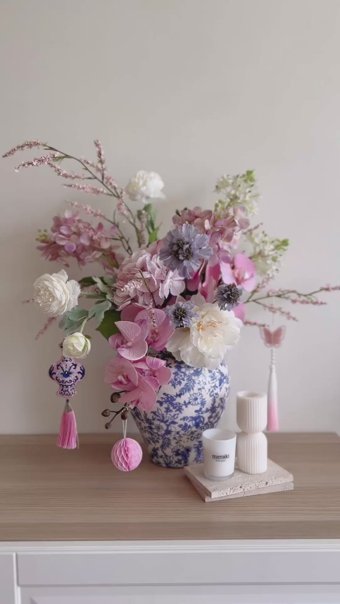 Spring Radiance in Sapphire Blossom Vase (front facing)