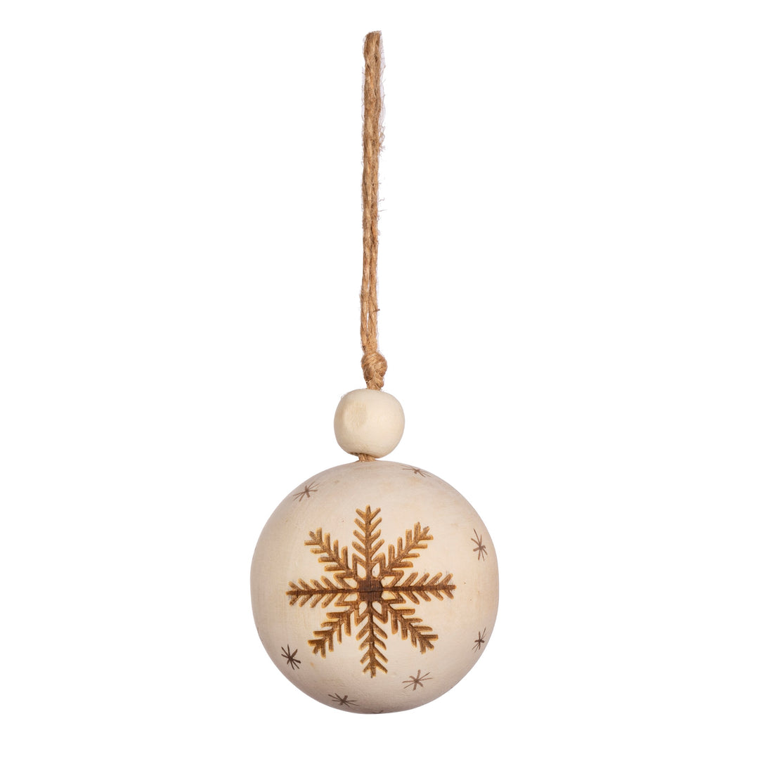 Large Snowflake Wooden Bauble