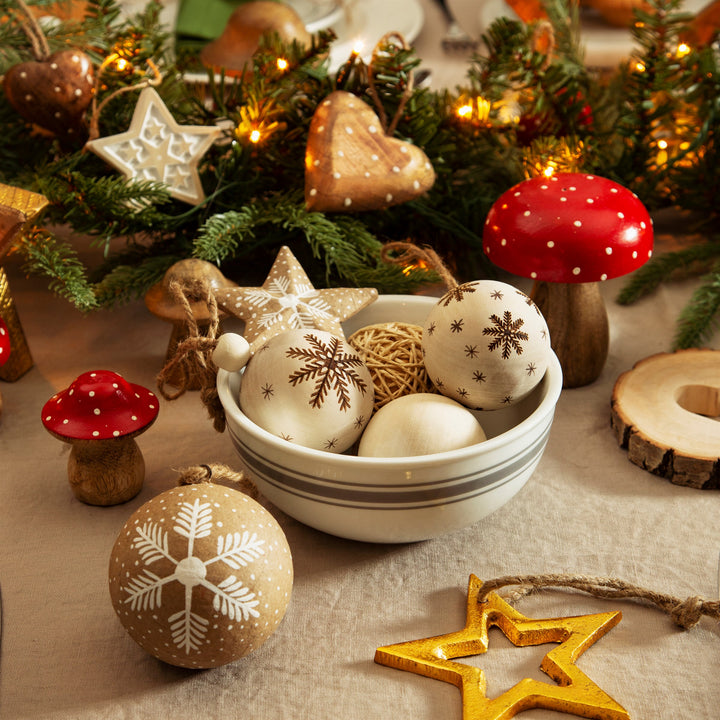 Large Snowflake Wooden Bauble