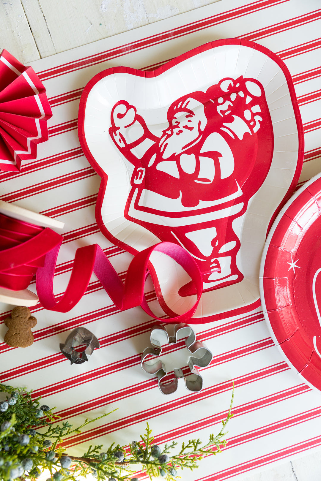 Santa Shaped Paper Plates