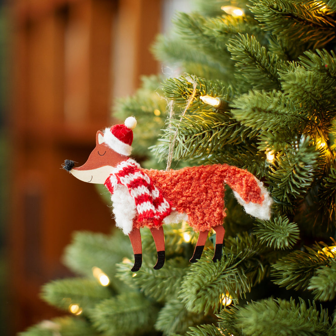 Festive Fox Hanging Decoration