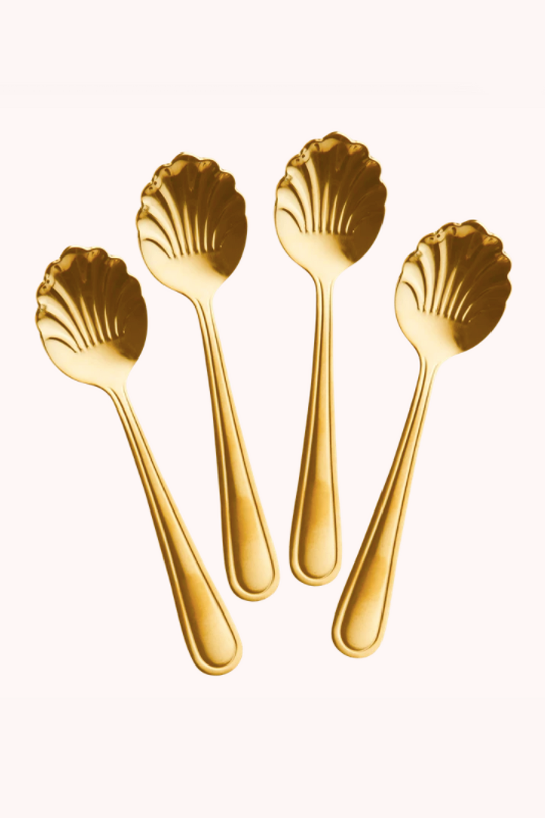 Golden Seashell Teaspoon Set