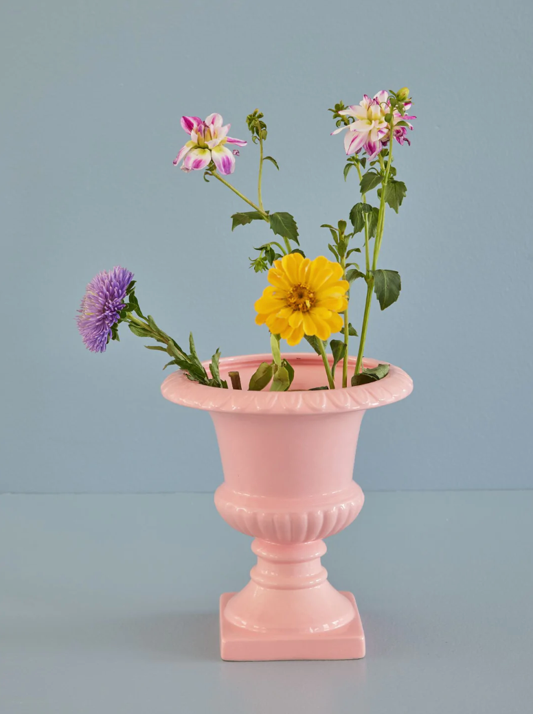 Pink Pedestal Flowerpot