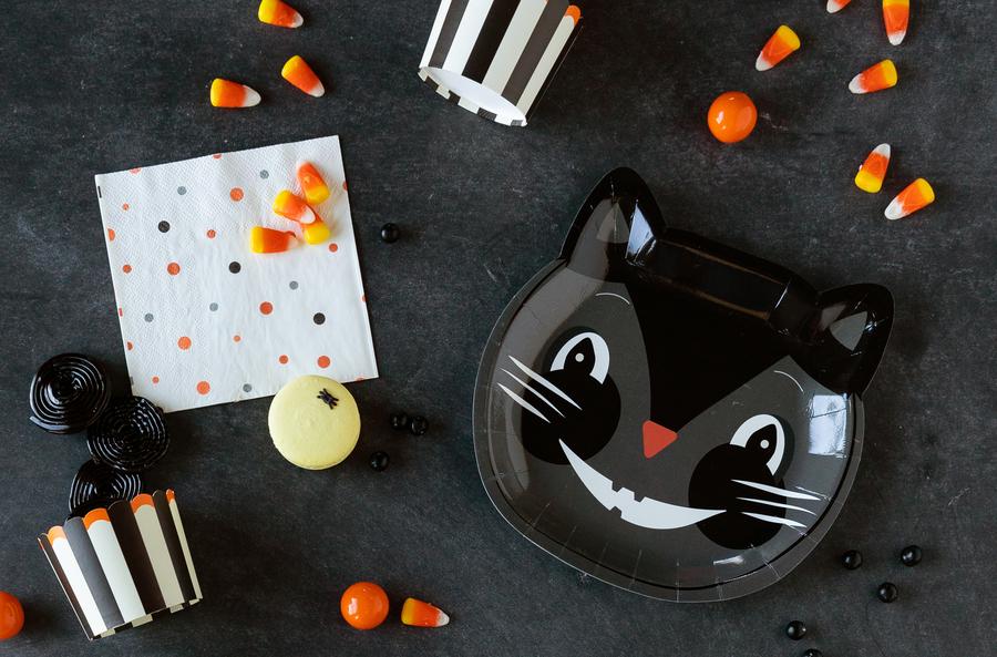 Halloween Cat Plates