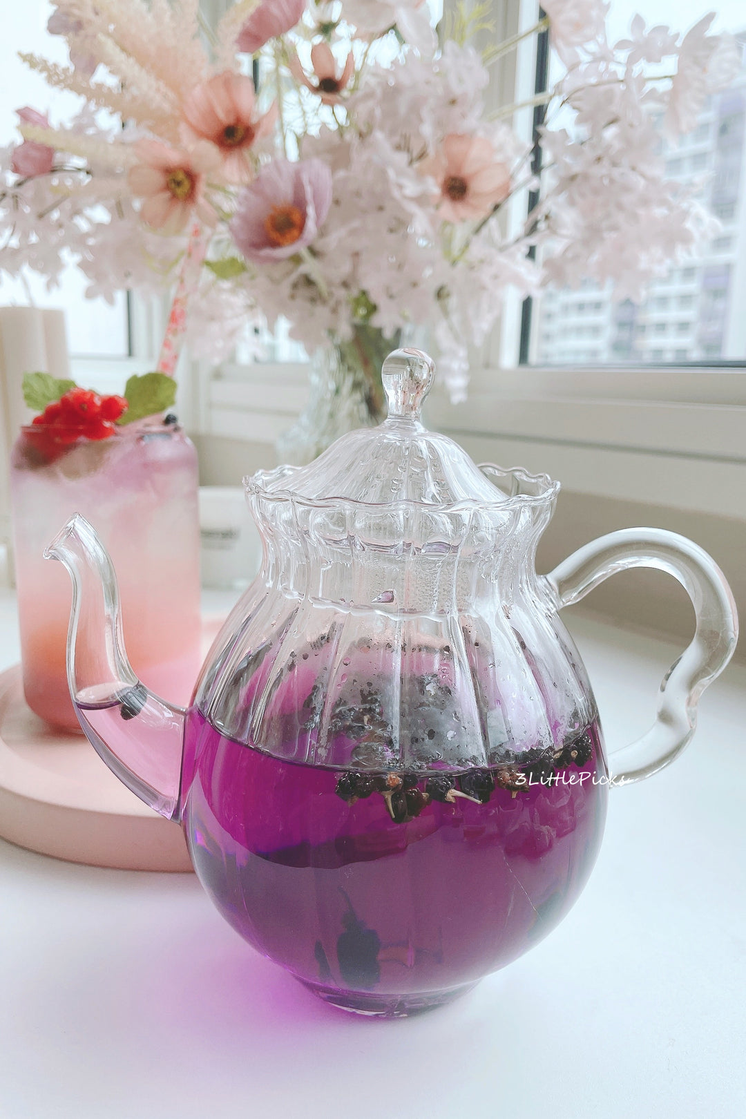 Elegant Pumpkin Glass Teapot